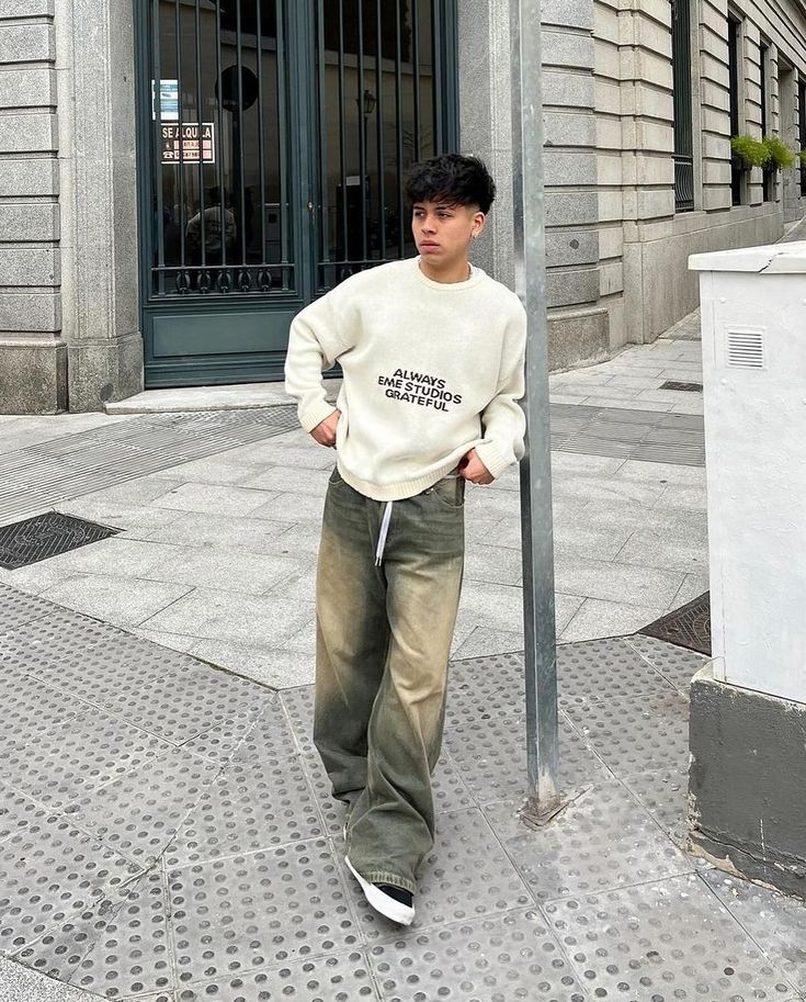 Sweatshirt with Baggy Jeans